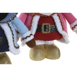DKD Home Decor Figura Navidad Reyes Magos Extensible Poliéster Multicolor 15 x 66 x 30 cm (3 Unidades)