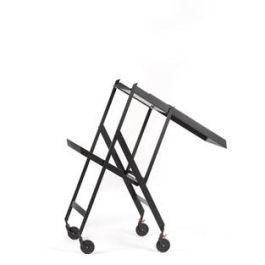Alessi RS11 B Plico Carrito Plegable Acero y Resina Negro