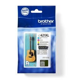 BROTHER Pack de 4 cartuchos de tinta negro, cian, magenta y amarillo LC421XLVAL para DCP-J1050DW / D Precio: 68.7900004. SKU: S8402064