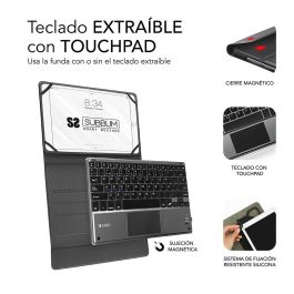 SUBBLIM Funda con Teclado Bluetooth Touchpad KeyTab Pro 9,6" a 10,8" TOUCHPAD Negra SUBBLIM Funda con Teclado Bluetooth Touchpad KeyTab Pro 9,6" a 10,8" TOUCHPAD Negra