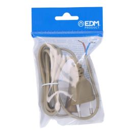 Edm Conexión con Interruptor 3A 1,5m 2x0,75mm Manguera Plana Dorado