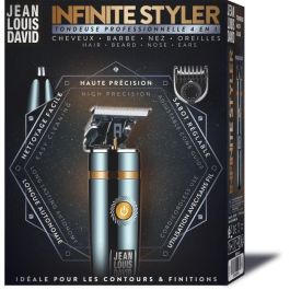 Jean Louis David Infinite Styler Recortadora de Barba y Cabello Multifunción, Batería Litio, 60 min Autonomía, Cabezal Lavable, Uso con/sin Cable