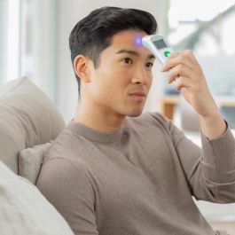 Medisana TM 760 Termómetro sin contacto para medición precisa, Visor LED, señal sonora, función de memorias, dispositivo médico certificado.