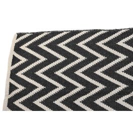 DKD Home Decor Alfombra Bicolor Zigzag Algodón Poliéster 180 x 120 cm
