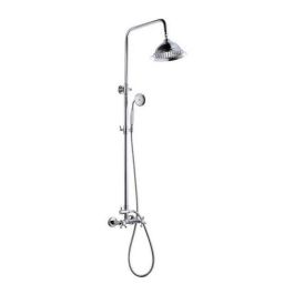 Edouard Rousseau Panel de ducha Retro con grifo monomando cromado, cabezal Ø 205mm, brazo ajustable 0,85-1,18m, ducha mano Ø 83mm Precio: 123.50000036. SKU: B12G3GNSQN