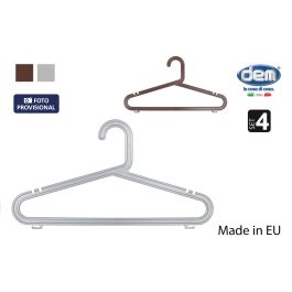 Set de 4 perchas de plástico gris/marrón Meng - Inde (12 Cajas) Precio: 14.49999991. SKU: B1D6HLYA8X