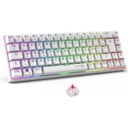 Teclado inalámbrico para juegos - The G-Lab - KEYZ TITAN - Mecánico (Interruptor rojo) - Azerty - Triple modo - RGB - Blanco Teclado inalámbrico para juegos - The G-Lab - KEYZ TITAN - Mecánico (Interruptor rojo) - Azerty - Triple modo - RGB - Blanco