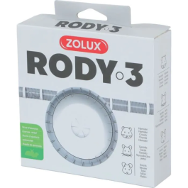 Zolux Rueda Ejercicio Silenciosa para Pequeños Roedores Hámster Ratones Jerbos Compatible con Jaulas Rody3 Rodylounge Blanco Diámetro 14 cm