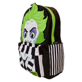 Loungefly Mochila Beetlejuice de Nylon 43cm - Diseño exclusivo con tirantes acolchados y detalles estampados