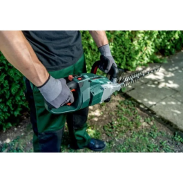 Metabo HS 18 LTX BL 75 Cortasetos a Batería con Motor sin Escobillas y Mango Giratorio, Protección de Cuchilla