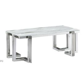 DKD Home Decor Mesa Comedor Moderno Plateado Blanco Acero Cristal 180 x 90 x 76 cm Precio: 583.50000005. SKU: S3034282