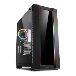 Sharkoon CA200G Torre Midi ATX E-ATX Negro con Cristal Puertas Frontales USB Tipo C