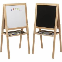 Jeujura Pizarra JEU3225280874807 Multifuncional Grande Blanca Tiza Magnética de Madera