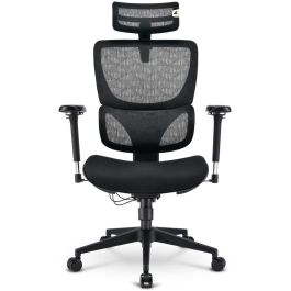 Sharkoon C40 Silla de Oficina Negra con Asiento Acolchado y Respaldo de Malla Ajustable