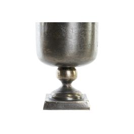 DKD Home Decor Jarrón Moderno de Aluminio Dorado Plateado, 15x33x15 cm - Set de 2 Unidades