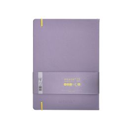 Cuaderno Con Gomilla Antartik Notes Tapa Dura A4 Hojas Cuadricula Morado Y Amarillo 100 Hojas 80 gr Fsc