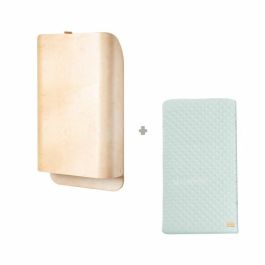 Roba ROB1687331495553 Cambiador de Pared Plegable con Estantes Integrados Madera Natural Diseño Minimalista