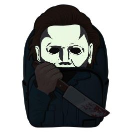 Loungefly Mochila Michael Myers Halloween de piel vegana con tirantes ajustables y detalles bordados 45cm