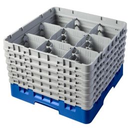 CAMBRO - 9S1114-168 - Cesta de lavado 9 comp. 6 alturas - 14,8 cm Ø máx. - alt. máx. 29,9 cm - 50 x 50 x 34,9 cm - Azul Precio: 123.50000036. SKU: B17W72TWV3