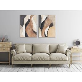 DKD Home Decor Cuadro Urban Abstracto Beige Marrón 80x60 cm, de Lienzo y Ps, Juego de 2 Unidades para Decoración Hogar DKD Home Decor Cuadro Urban Abstracto Beige Marrón 80x60 cm, de Lienzo y Ps, Juego de 2 Unidades para Decoración Hogar