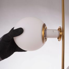 Pali SKD-P80032 Lámpara Colgante de Metal y Cristal, Diseño Elegante, compatible LED E27, para Salones, Dormitorios y Comedores