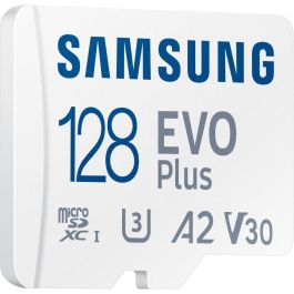 Samsung MB-MC128SA/EU Tarjeta Memoria microSDXC EVO Plus 128GB, 160MB/s, Clase 10 U3 A2 V30, con Adaptador SD para Móvil y Tablet