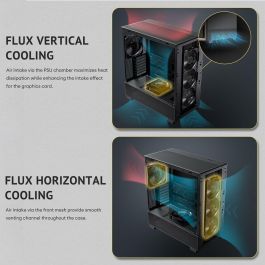 ANTEC FLUX SE Midi Tower para PC, Negro y Madera