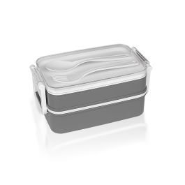 Fiambrera de plástico 2 niveles con cubierta Thermosport (12 Unidades) Fiambrera de plástico 2 niveles con cubierta Thermosport (12 Unidades)