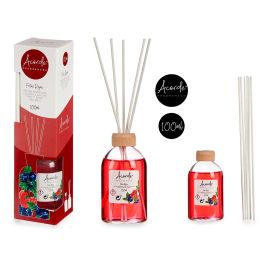 Mikado 100 ml con varilla frutos rojos - Acorde, vidrio y madera, 5.5x21.3x5.5 cm (12 Unidades)
