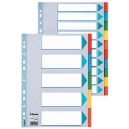 Esselte 10 separadores multitaladro cartón a4 con carátula índice colores Precio: 1.9499997. SKU: BIX100193