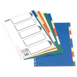 Esselte 5 Separadores Multitaladro Polipropileno Folio Colores Con Carátula Índice Cartón Blanco - Negro Precio: 0.95000004. SKU: BIX11609
