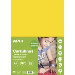 Cartulina apli 170 grs. a4 50 hojas amarillo (14237)