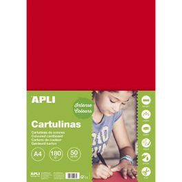 Cartulina apli 170 grs. a4 50 hojas rojo (14239)