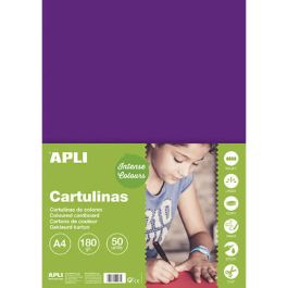 Cartulina apli 170 grs. a4 50 hojas violeta (14244)