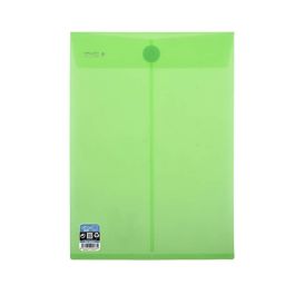 Office Box Carpeta Sobre Cierre C-Velcro Classic A4+ Vertical Plástico Verde Translúcido
