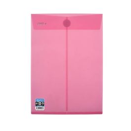 Office Box Carpeta Sobre Cierre C-Velcro Classic A4+ Vertical Plástico Rojo Translúcido