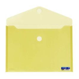 Office Box Carpeta Sobre Cierre C-Velcro Classic A4+ Apaisado Plástico Amarillo Translúcido