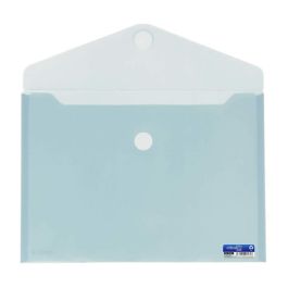 Office Box Carpeta Sobre Cierre C-Velcro Classic A4+ Apaisado Plástico Cristal Translúcido