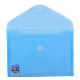 Office Box Carpeta Sobre Cierre C-Velcro Classic A5 Apaisado Plástico Azul Translúcido