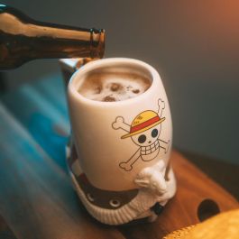 ERIK Jarra One Piece Going Merry 750ml Dolomita Pintada a Mano Decoración Relieve