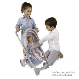 Coche de muñeca 3x1 plegable coco con mochila para muñecas de hasta 48 cm 41x62x70 cm Coche de muñeca 3x1 plegable coco con mochila para muñecas de hasta 48 cm 41x62x70 cm