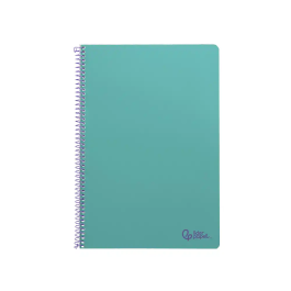Liderpapel Cuaderno Espiral Smart A4 Tapa Blanda 80 Hojas 75gr Cuadro 4mm con Margen Color Turquesa