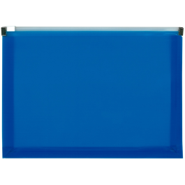 Liderpapel Carpeta Dossier A5 con Cierre de Cremallera, Polipropileno Azul, 180 micras