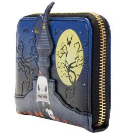 Loungefly Cartera con cremallera Jack Skellington Pesadilla Antes de Navidad Disney, cuero vegano, 15x10cm