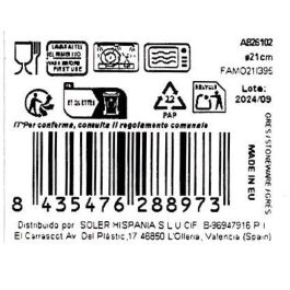 La Mediterranea Plato Hondo Albus Monaco Brillo Ø21 cm (12 Unidades)