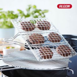 Algon Bbq Parrilla BBQ Cr-Wood S/Patas 41x30 cm (8 Unidades)