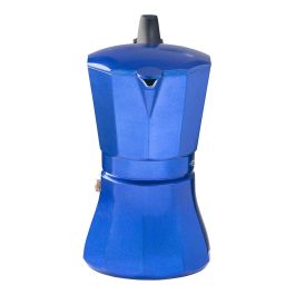 Cafetera de aluminio de 6 tazas modelo "petra" color azul