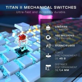 Turtle Beach TBK-1002-12-FR Teclado mecánico para juegos de PC Vulcan II Blanco