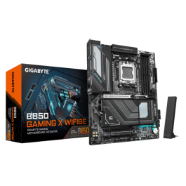 GIGABYTE B850 GAMING X WIFI6E Placa Base - Procesadores AMD Ryzen Serie 9000, VRM digital de 12+2+2 fases, hasta 8200MHz DDR5 (OC), 1xPCIe 5.0 + 2xPCIe 4.0 M.2, LAN 2.5G, WiFi 6E, USB 3.2 Gen 2x2