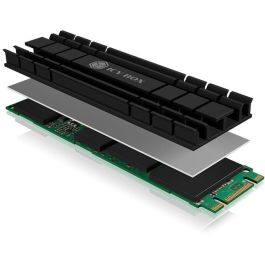 ICY BOX IB-M2HS-701 Disipador Térmico / Radiador para SSD M.2 2280 NVMe, Negro, Compatible con PS5